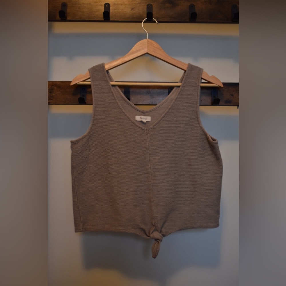 Madewell Texture & Thread Tie-Front Tank Top
